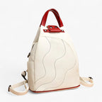 Faux Leather Backpack with Laptop Compartment for Travel