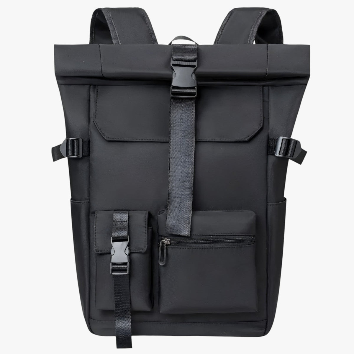 Water-Resistant Roll-Top Backpack with Laptop Pocket