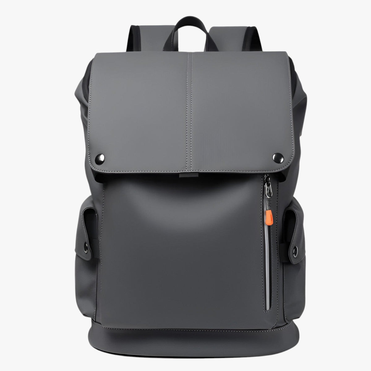 Water-Resistant PU Leather Laptop Backpack with USB Port
