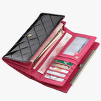 Cartera de piel sintética con protección RFID y bolsillo para el móvil
