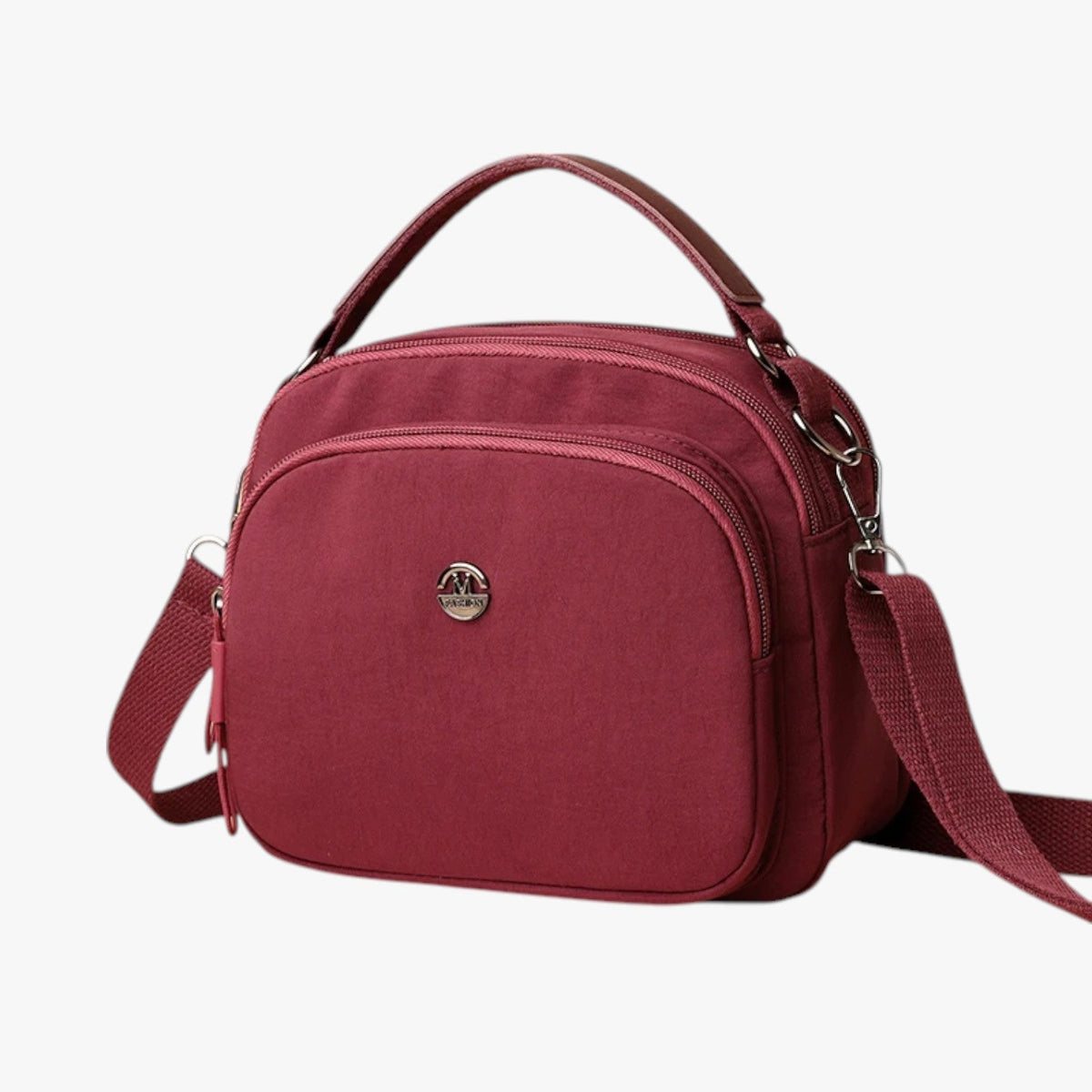 Lightweight Nylon Shoulder Bag with Adjustable Strap