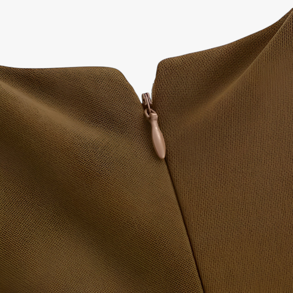 Vestido corto fruncido y sofisticado con detalle drapeado