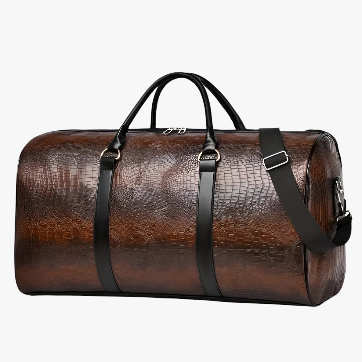 Spacious Faux Leather Travel Bag, Sized for Carry-On Use