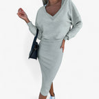 Fitted Two-Piece Set with Short Layered Top