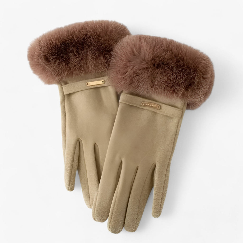 Guantes compatibles con pantalla táctil y acabado en velour