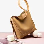 Soft Faux Leather Shoulder Bag with Spacious Main Compartment