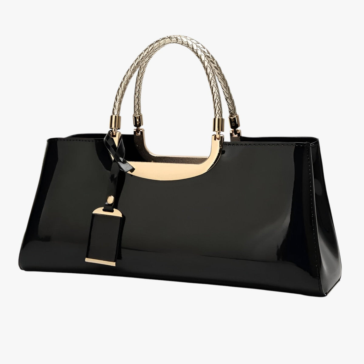 Lightweight Faux Leather Shoulder Bag with Inner Pockets
