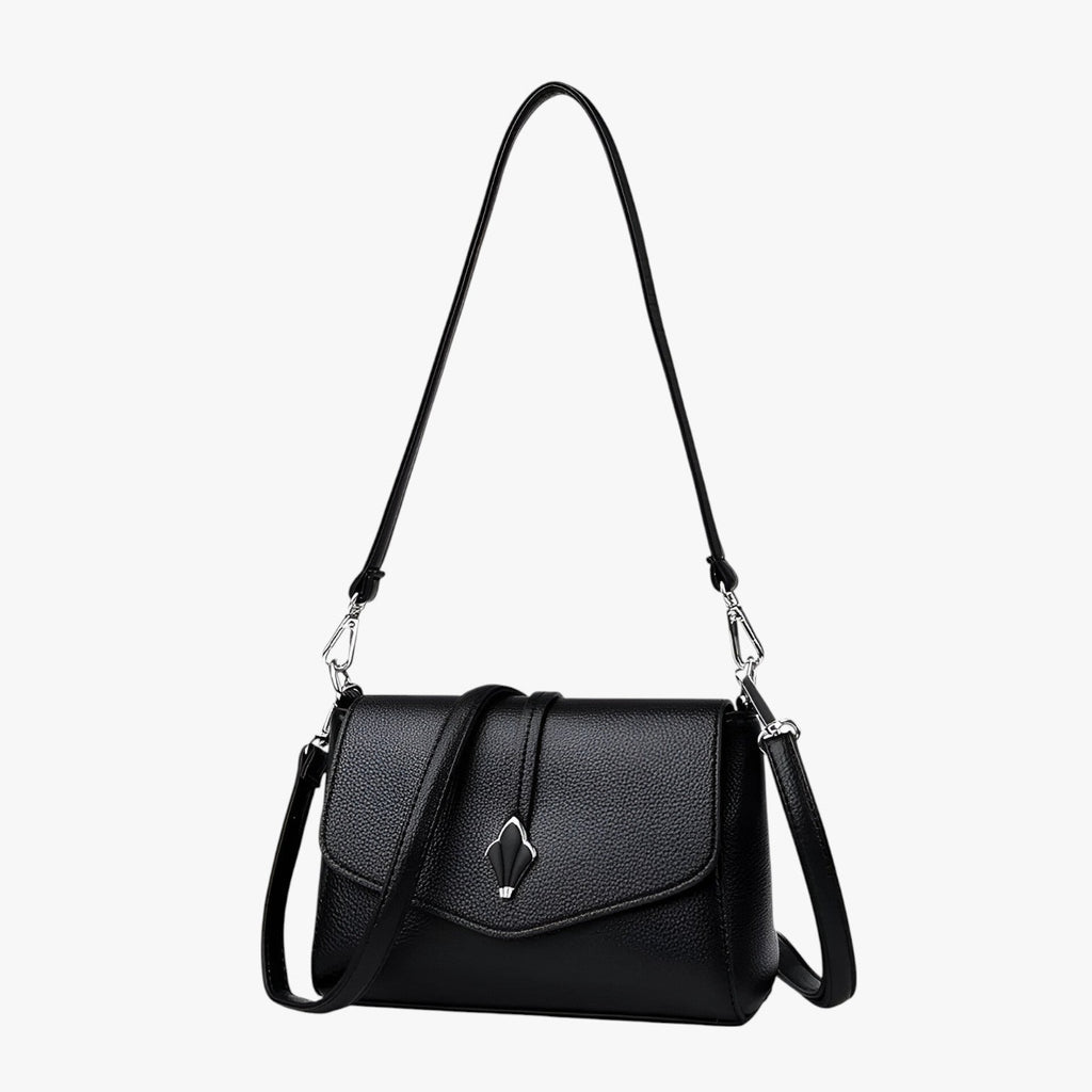 Structured PU Leather Shoulder Bag with Adjustable Strap