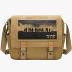 Vintage Canvas Shoulder Bag with Adjustable Strap for Work