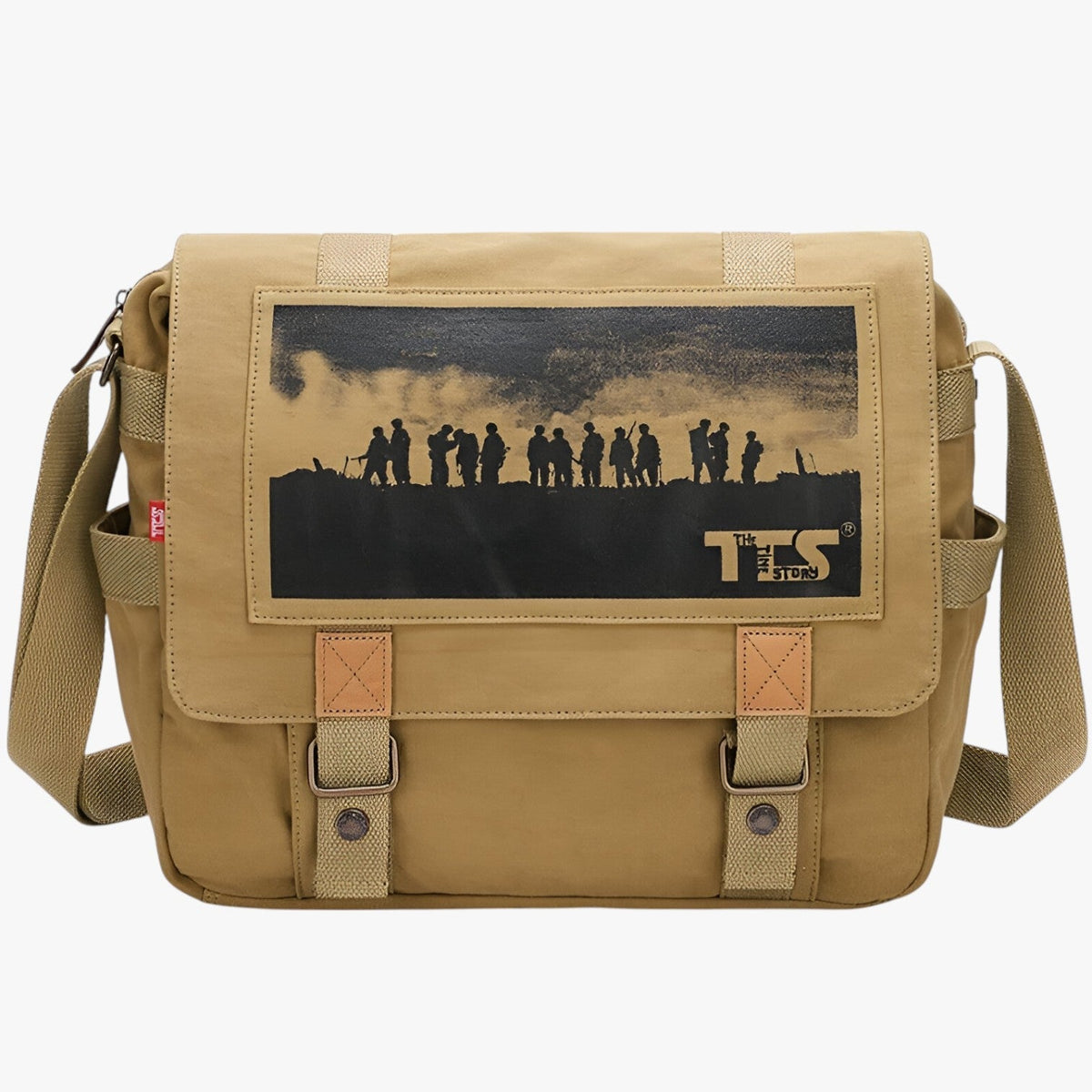 Vintage Canvas Shoulder Bag with Adjustable Strap for Work