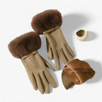 Guantes compatibles con pantalla táctil y acabado en velour