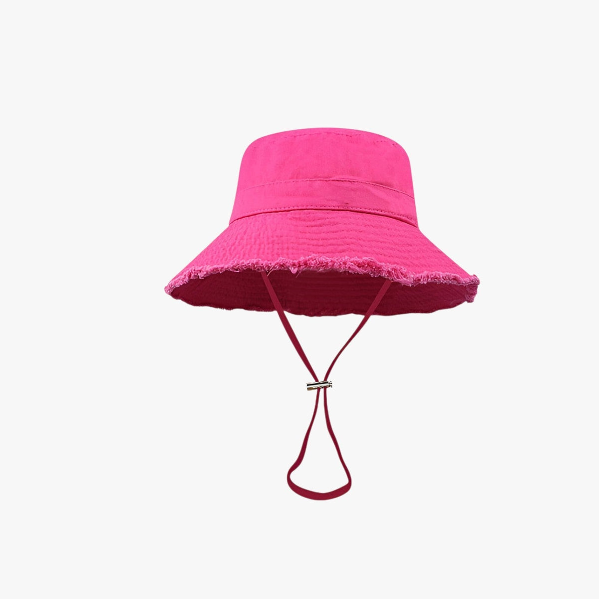 Adjustable denim bucket hat with drawstring fit