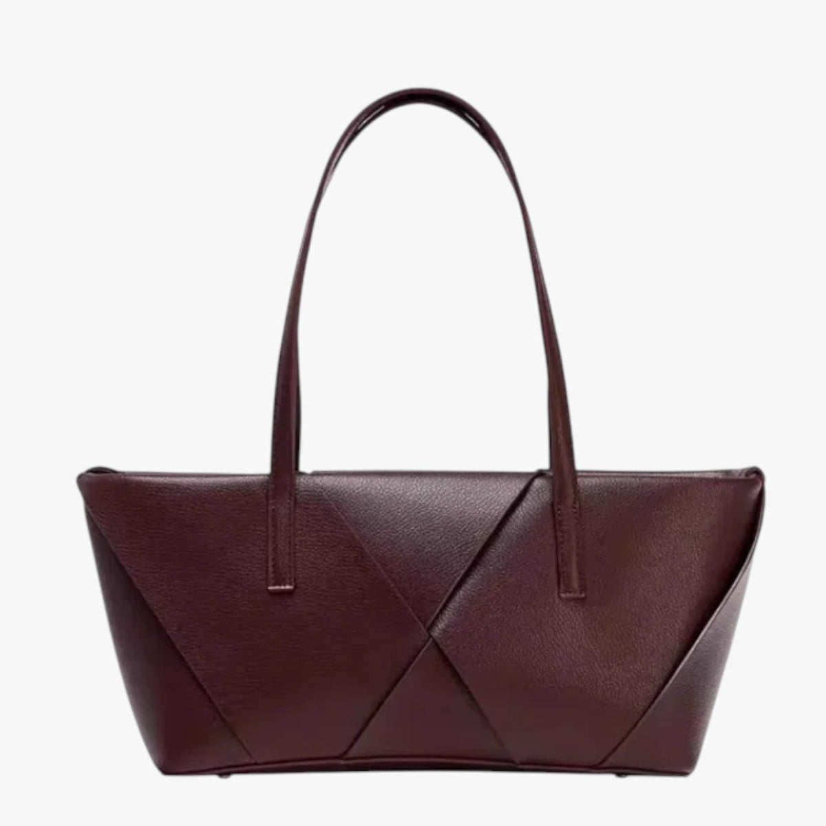 Structured Faux Leather Crossbody Bag with Adjustable Strap