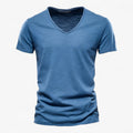 Camisa de verano de algodón ligero con mangas remangadas