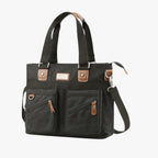 Vintage Canvas Shoulder Bag with Laptop Storage