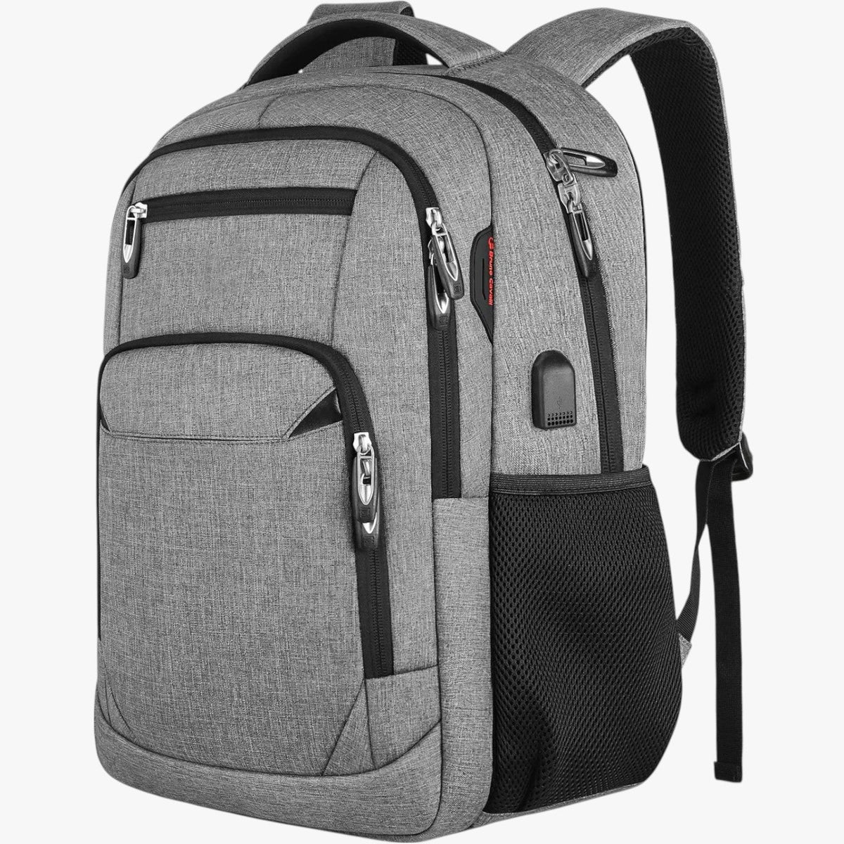 Water-Resistant Backpack with USB Port and Laptop Compartment