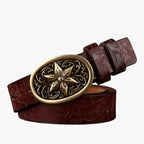 Women's Faux Leather Belt with Adjustable Waist Fit