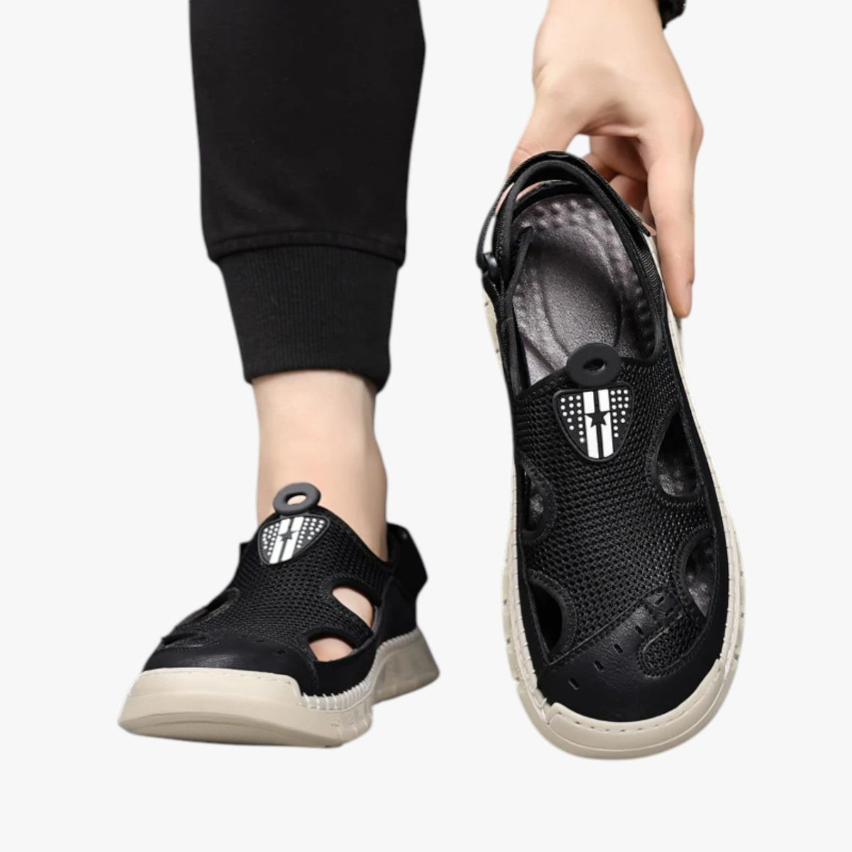 Breathable Mesh Sandals for Men with Slip-Resistant Sole