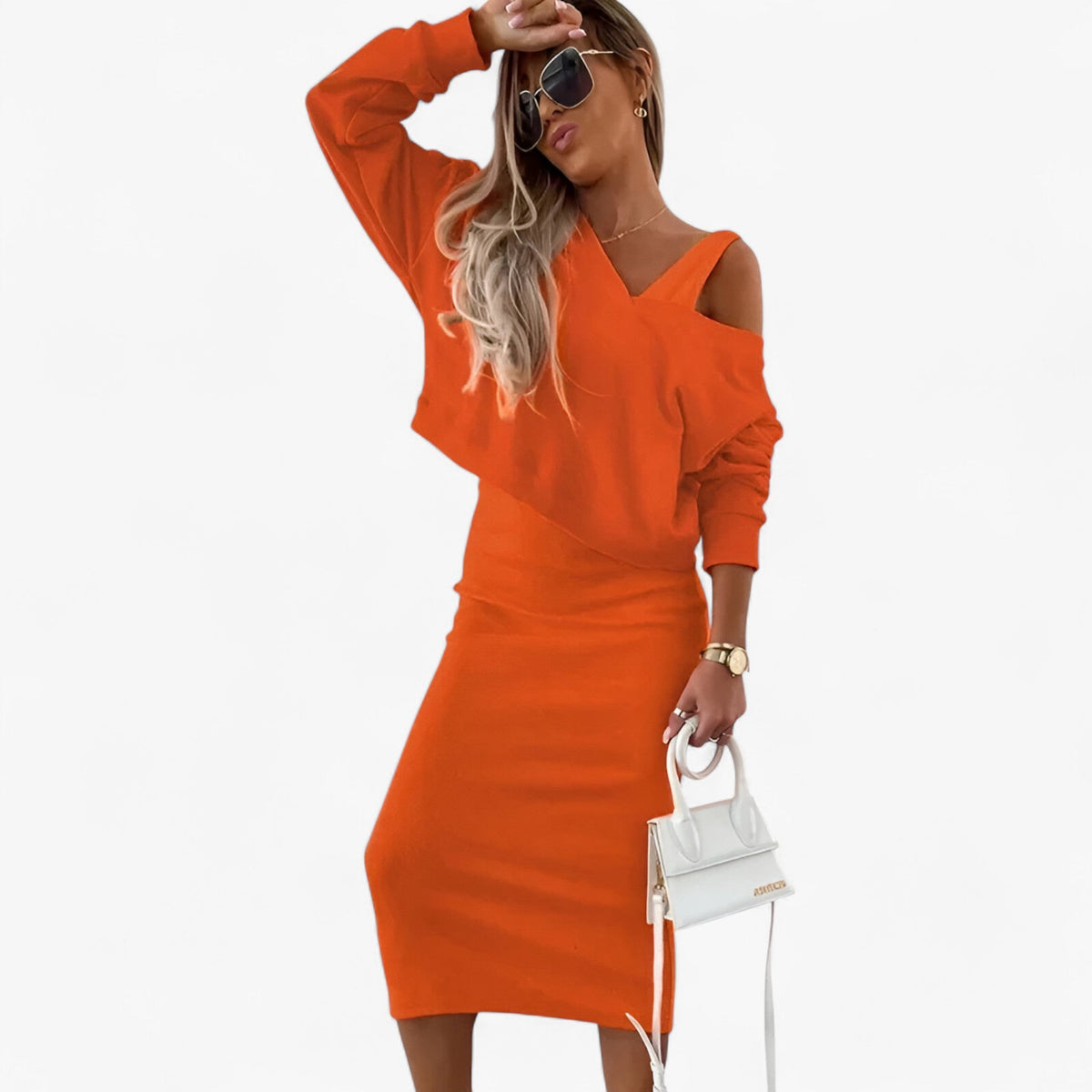Fitted Two-Piece Set with Short Layered Top