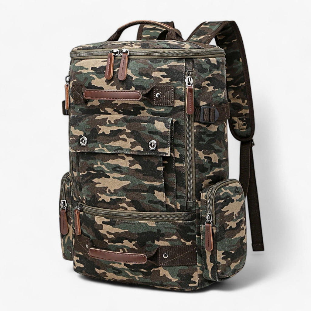 Vintage Canvas Backpack with Laptop Compartment