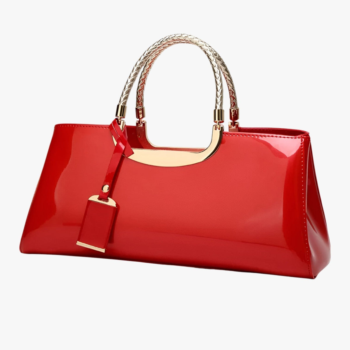 Lightweight Faux Leather Shoulder Bag with Inner Pockets