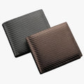 Slim Carbon Fibre Wallet with Zip Pocket and Card Slots