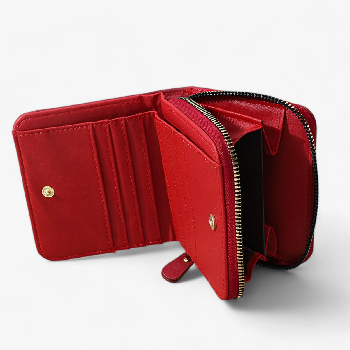 Compact PU Leather Zip Wallet for Everyday Use
