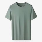 Klassisk T-shirt för herr med rund halsringning i mjuk pimabomull