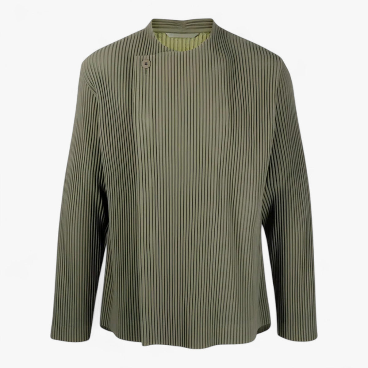 Pleated Jacket with Structured Silhouette for Transitional Weather