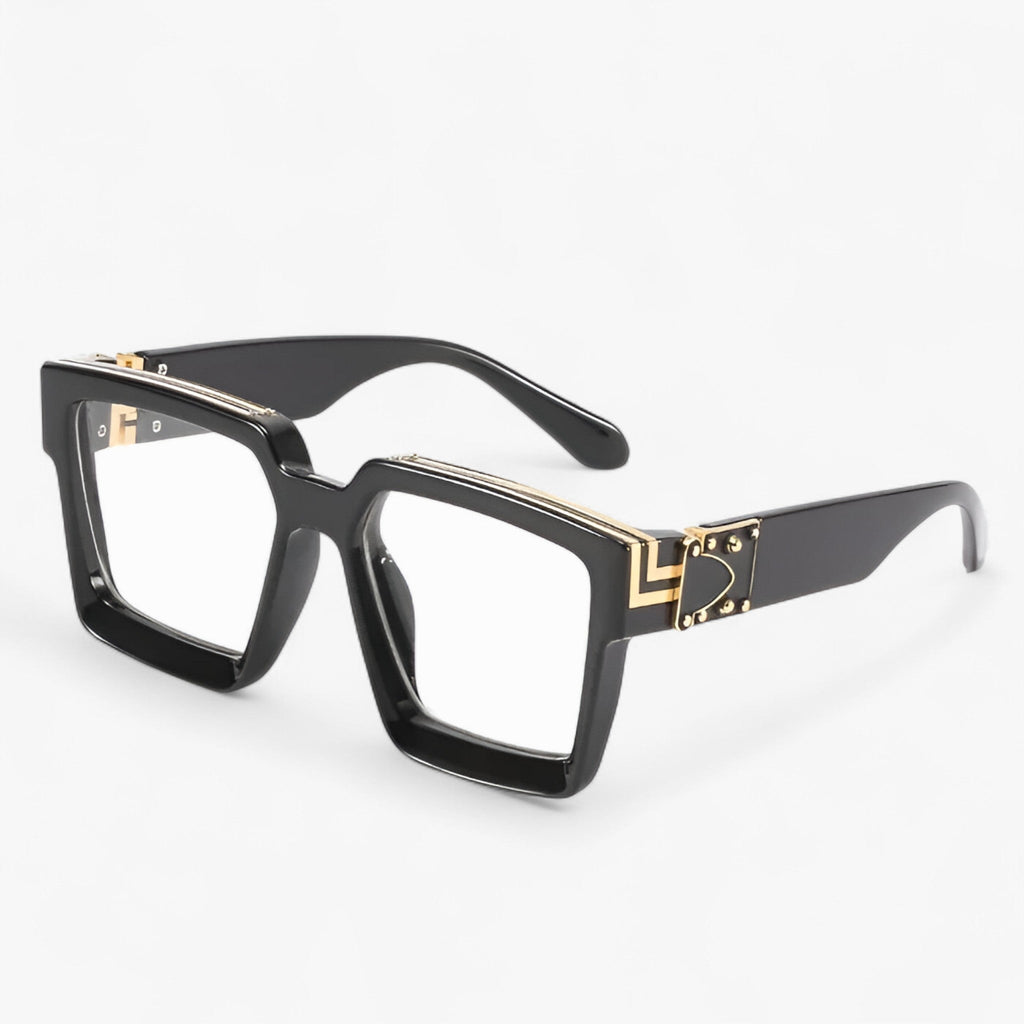 Gafas de sol retro cuadradas con lentes de espejo y ajuste ligero