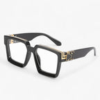 Gafas de sol retro cuadradas con lentes de espejo y ajuste ligero
