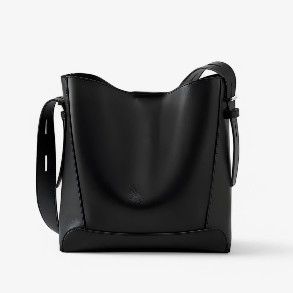 Soft Faux Leather Shoulder Bag with Spacious Main Compartment