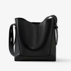 Soft Faux Leather Shoulder Bag with Spacious Main Compartment