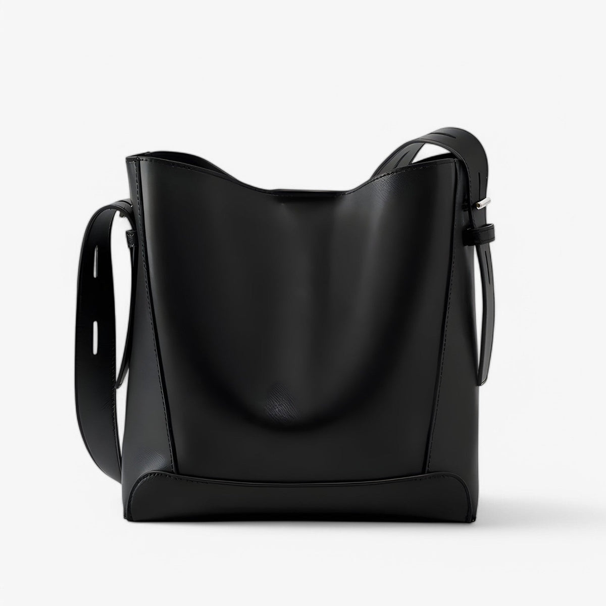Soft Faux Leather Shoulder Bag with Spacious Main Compartment