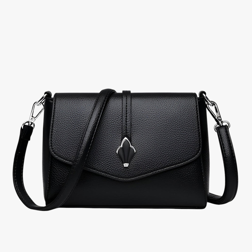 Structured PU Leather Shoulder Bag with Adjustable Strap