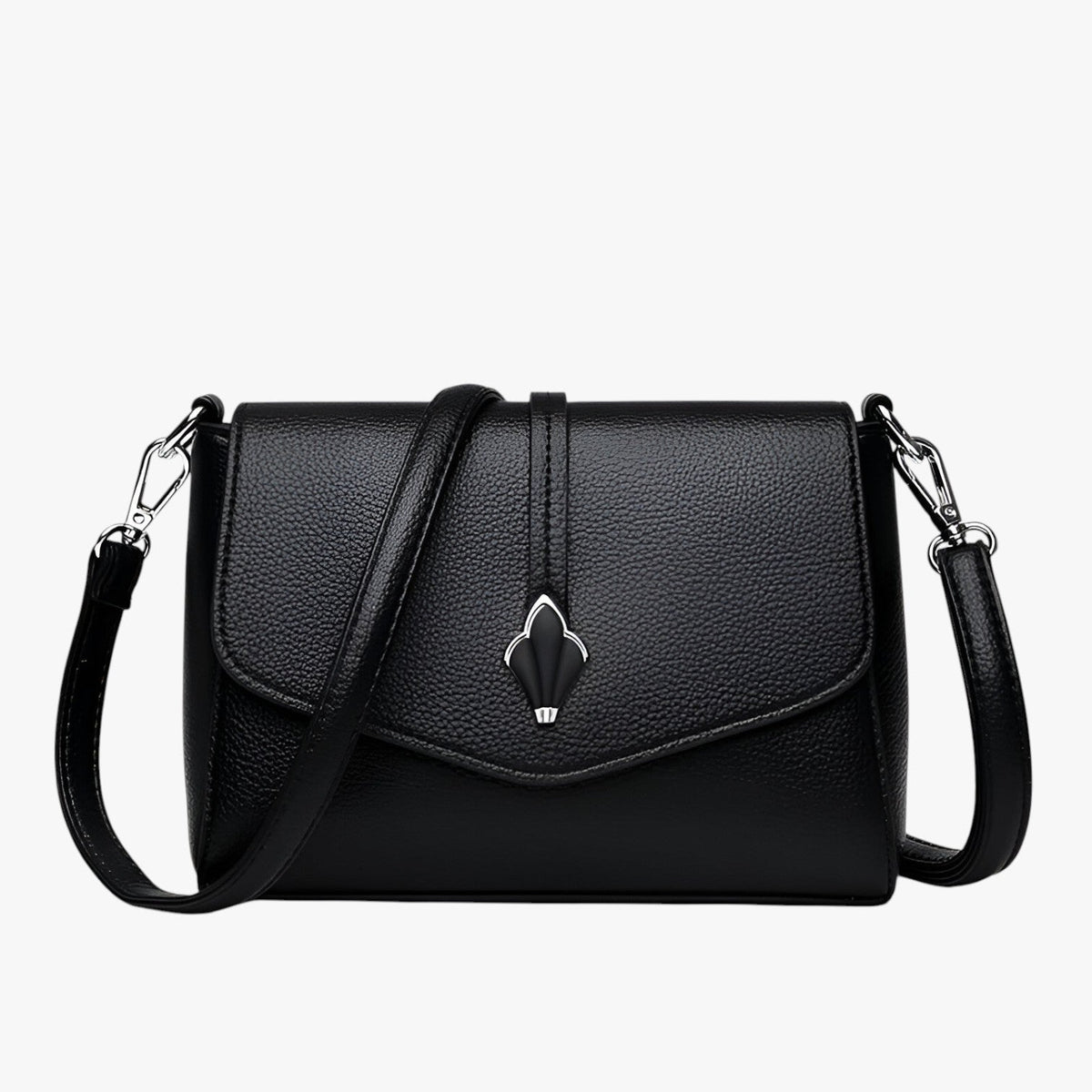 Structured PU Leather Shoulder Bag with Adjustable Strap