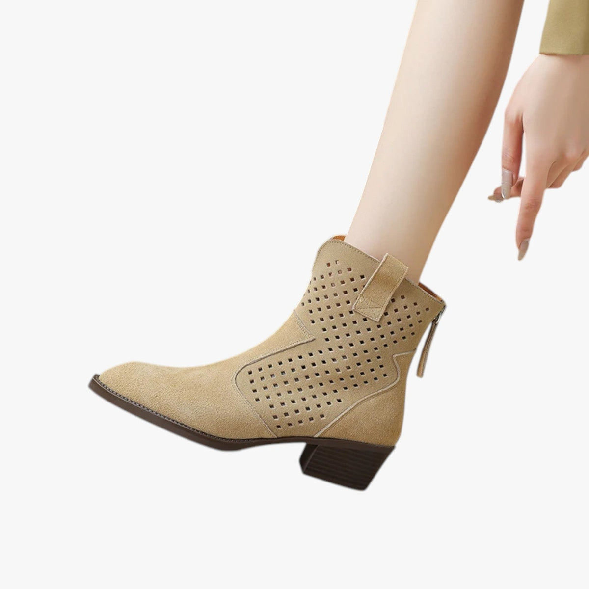 Botines Chelsea efecto ante con tacón de cuña y punta fina