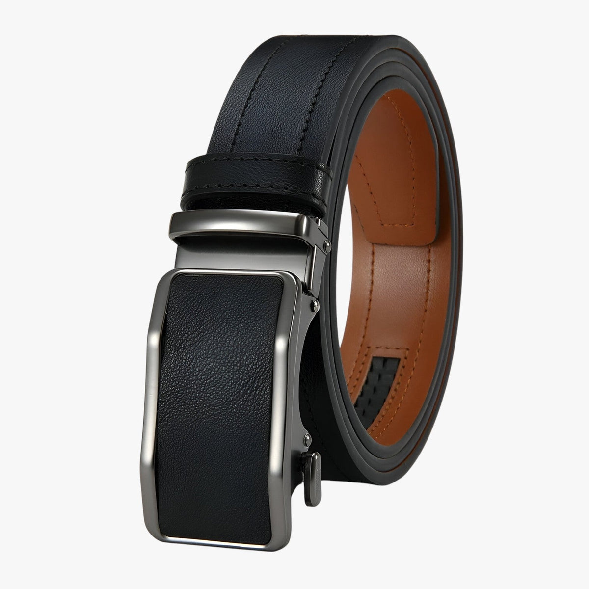 PU Leather Belt with Automatic Buckle for Work and Everyday