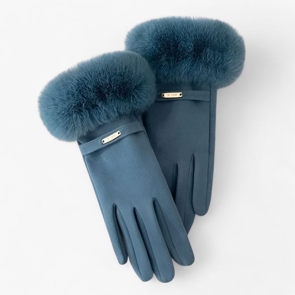 Guantes compatibles con pantalla táctil y acabado en velour
