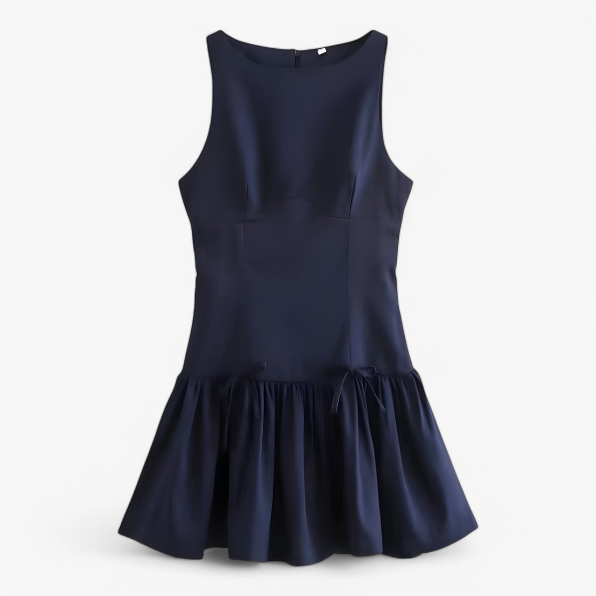 Ruffled Mini Dress with Bow Detail for Evening Occasions