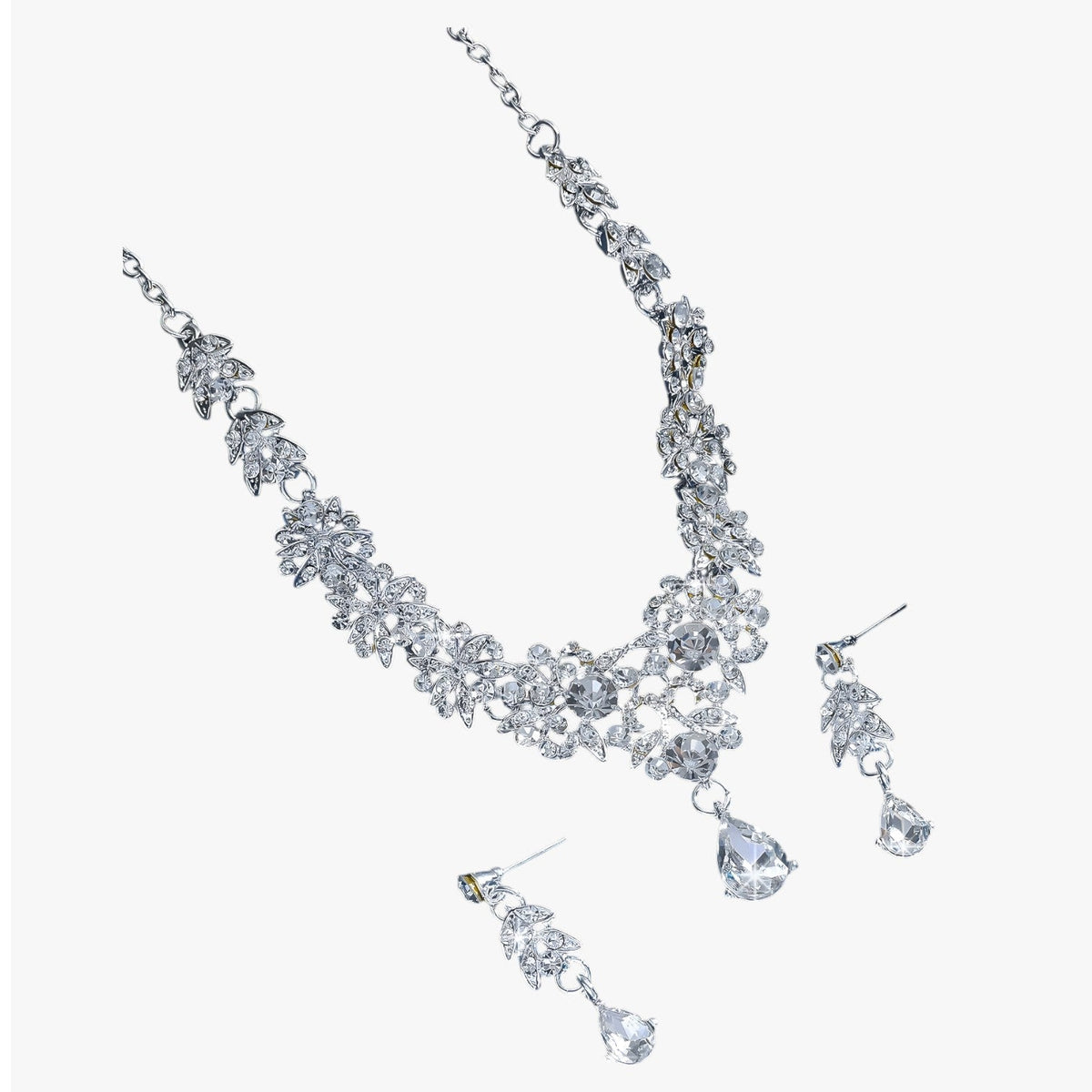 Crystal Necklace, Earring and Ring Set for Evenings