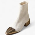 Pointed-Toe Stiletto Ankle Boots with Back Zip