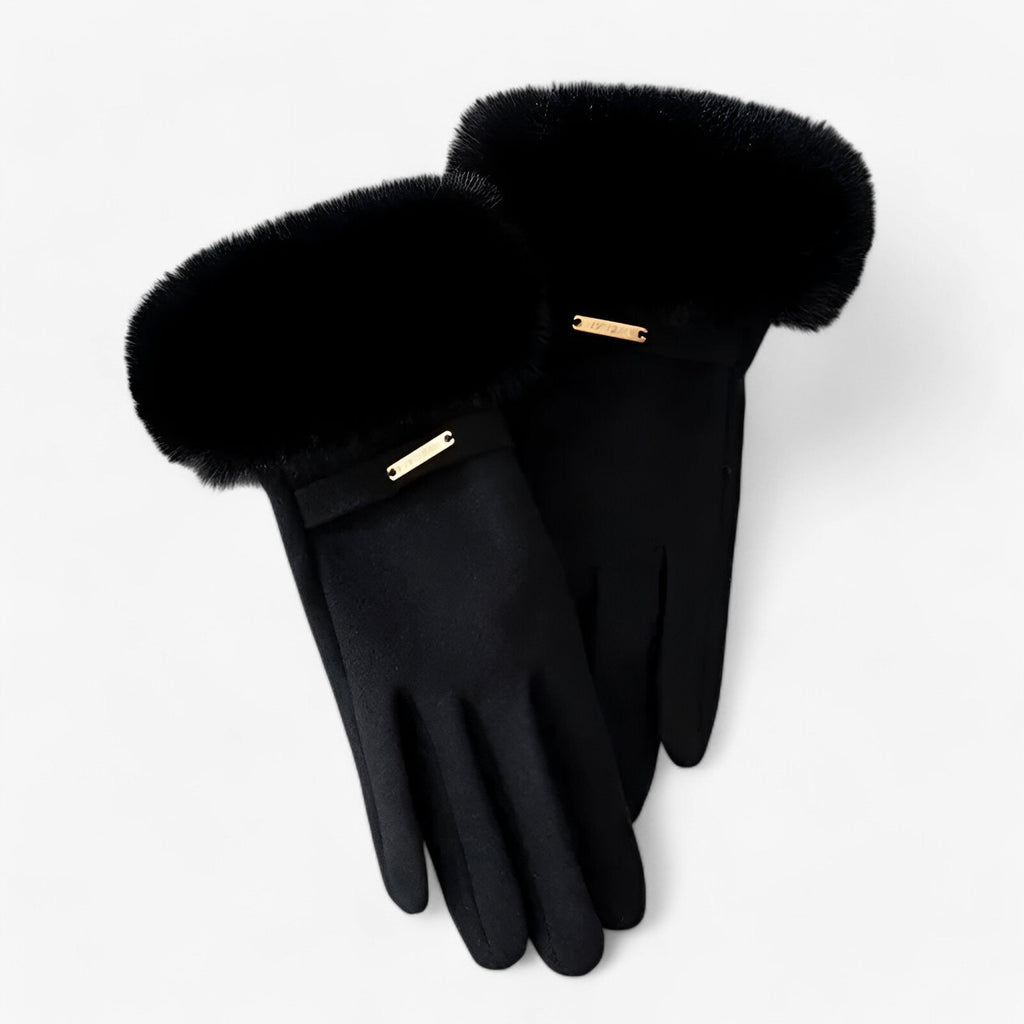 Guantes compatibles con pantalla táctil y acabado en velour