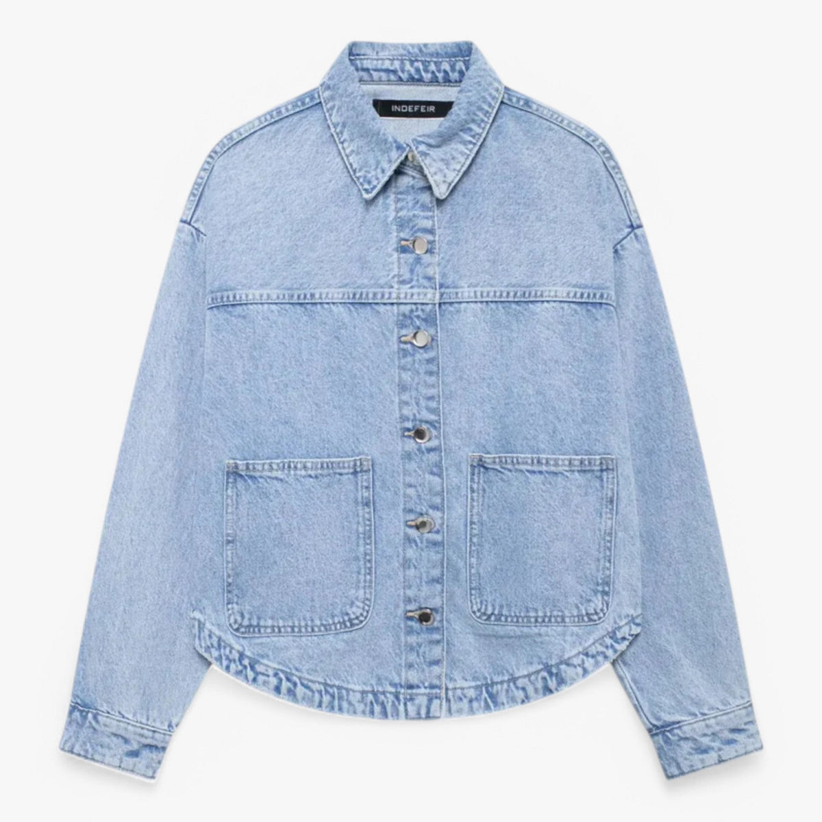 Denim-Look Jacket with Breathable Functional Fabric