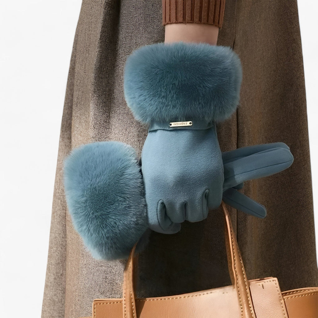 Guantes compatibles con pantalla táctil y acabado en velour