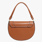 Bolso de hombro compacto en burdeos de piel sintética PU
