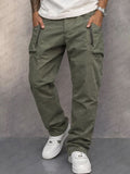 Cotton Cargo Trousers with Secure Zip Pockets