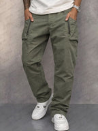 Cotton Cargo Trousers with Secure Zip Pockets
