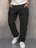 Cotton Cargo Trousers with Secure Zip Pockets