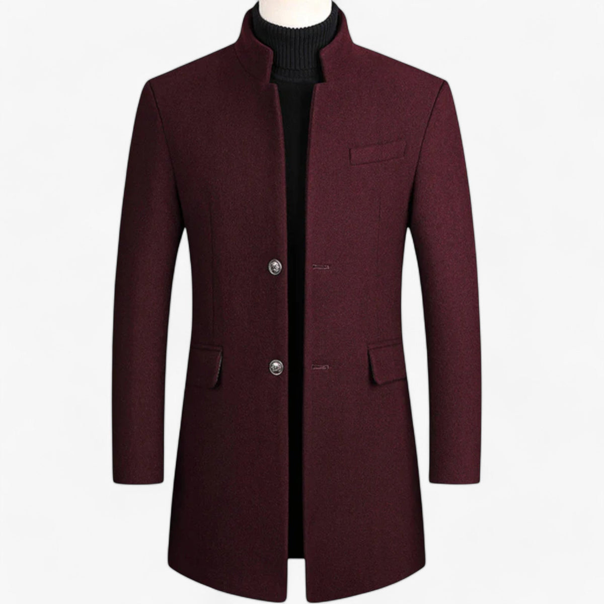 Long Tailored Coat with a Timeless Elegant Silhouette